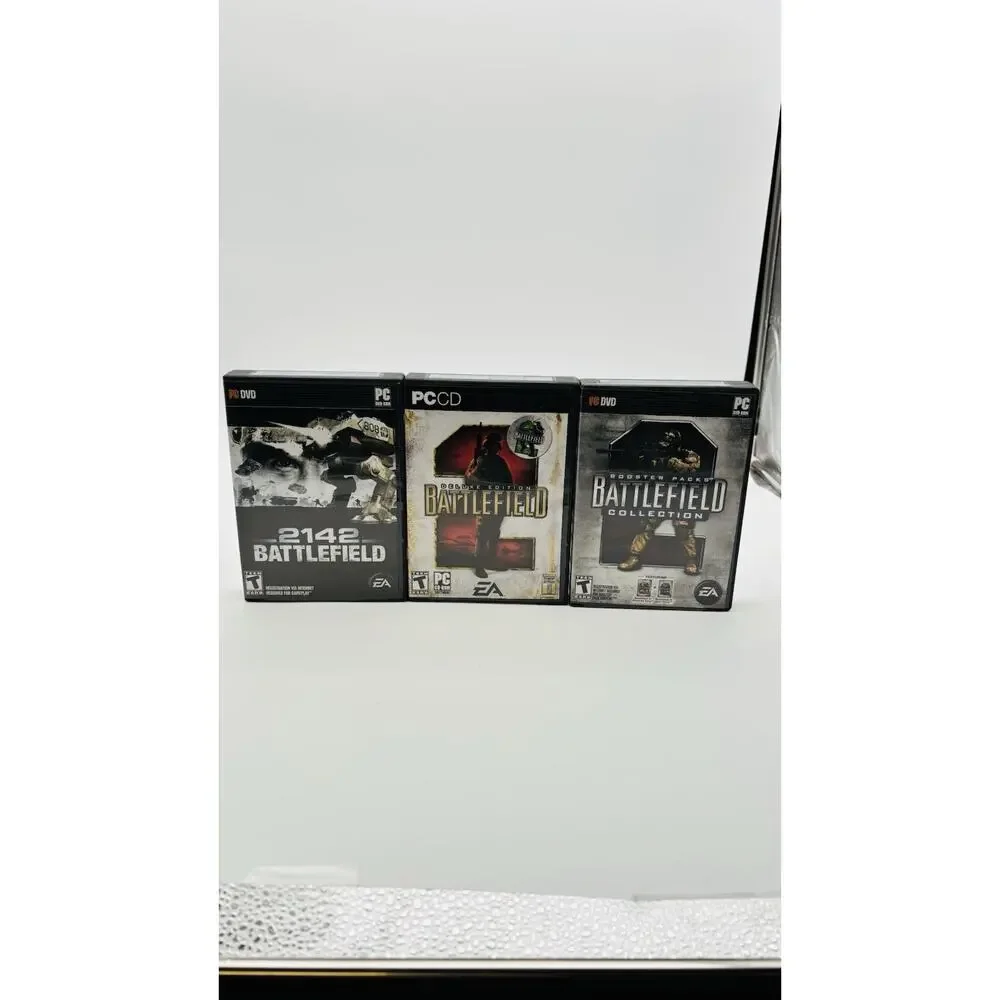 PC Battlefield Game Lot Of 3 Battlefield, Booster Pack & 2142 All In VG Cond